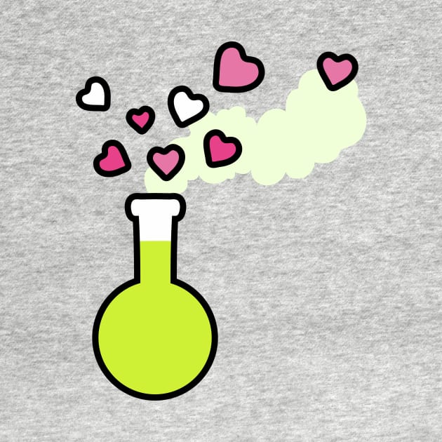 Love Magic Potion in a Laboratory Flask by XOOXOO